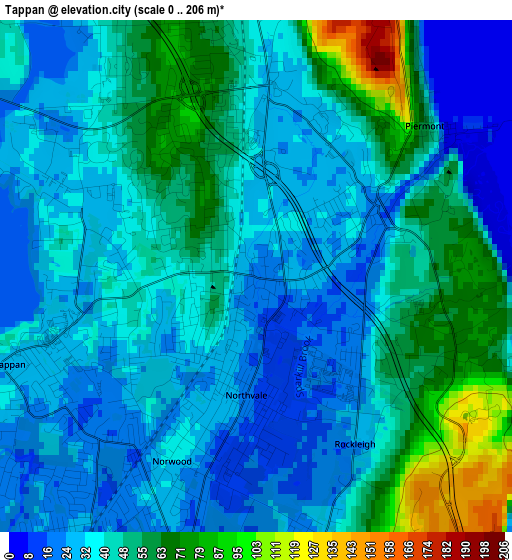 Tappan elevation map