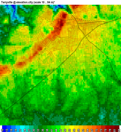 Terryville elevation map