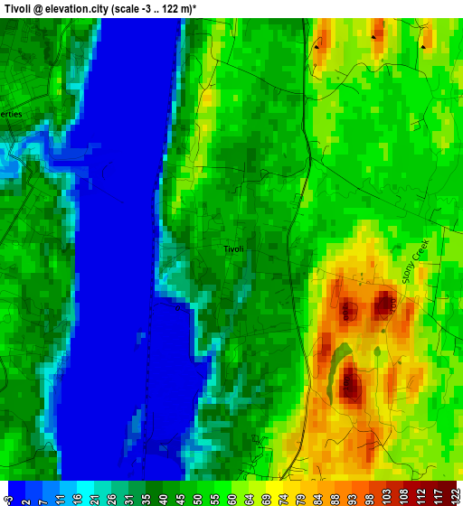 Tivoli elevation map