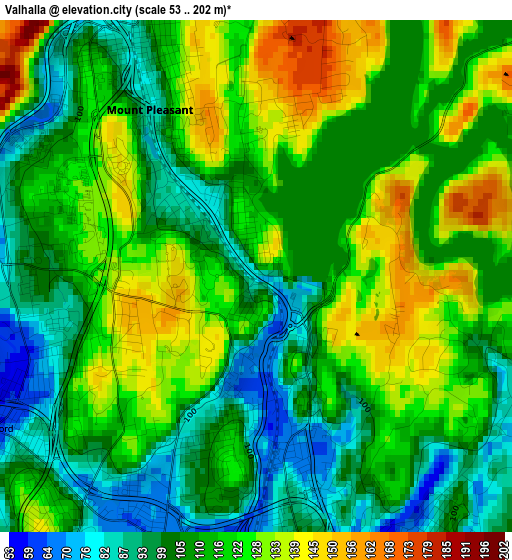 Valhalla elevation map