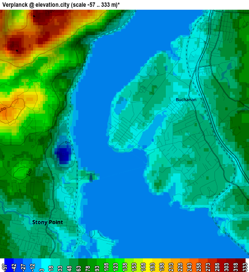 Verplanck elevation map