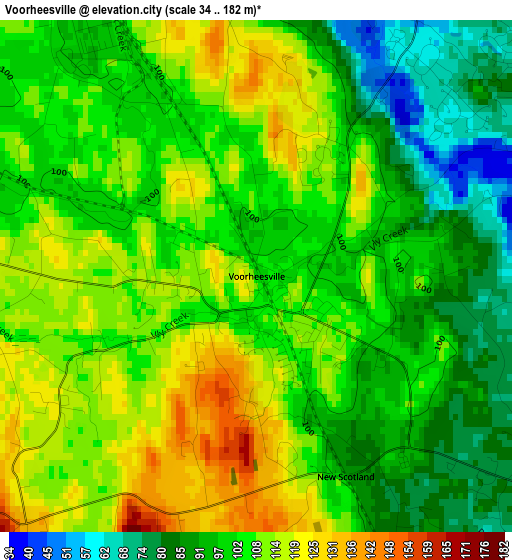 Voorheesville elevation map