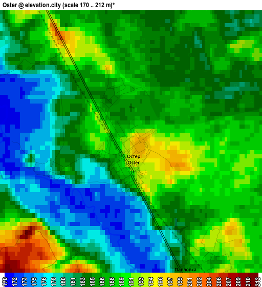 Oster elevation map