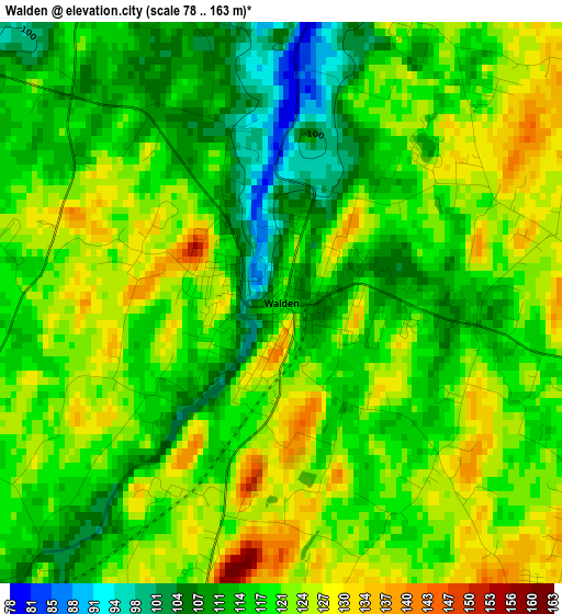 Walden elevation map