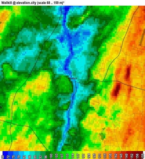 Wallkill elevation map