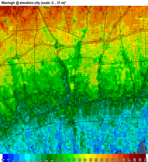 Wantagh elevation map