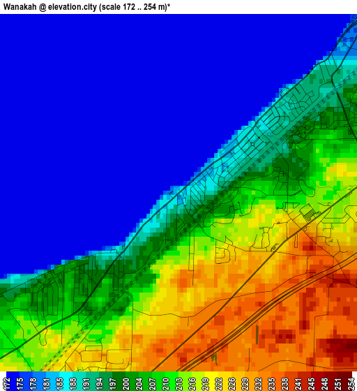 Wanakah elevation map