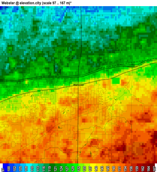 Webster elevation map