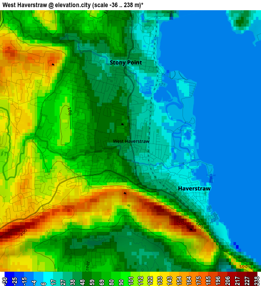 West Haverstraw elevation map