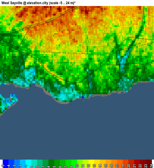 West Sayville elevation map