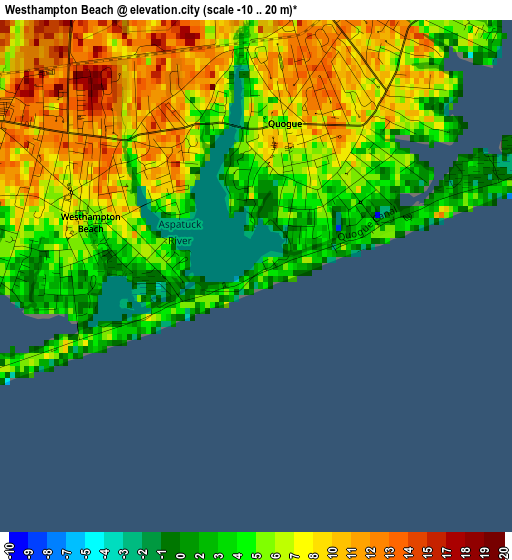 Westhampton Beach elevation map