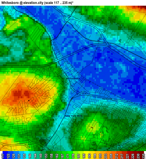 Whitesboro elevation map