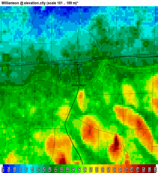 Williamson elevation map