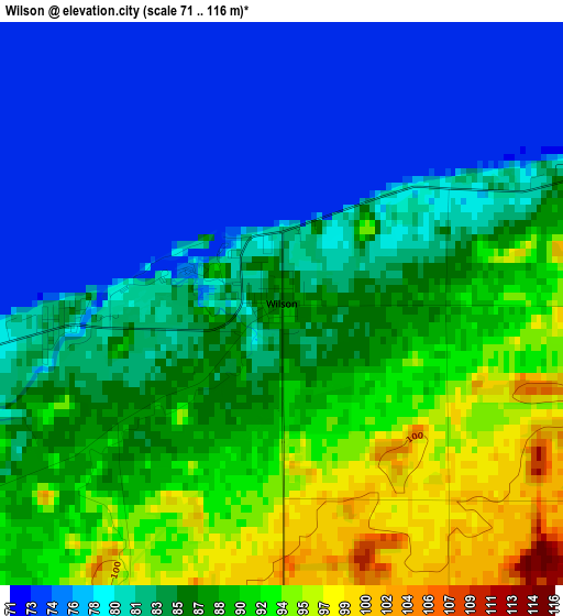 Wilson elevation map