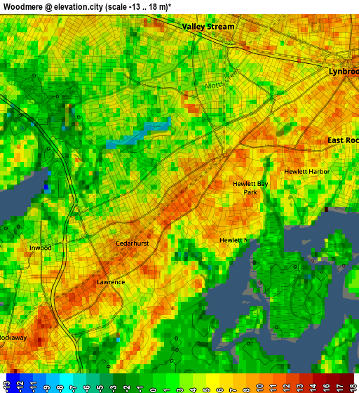 Woodmere elevation map