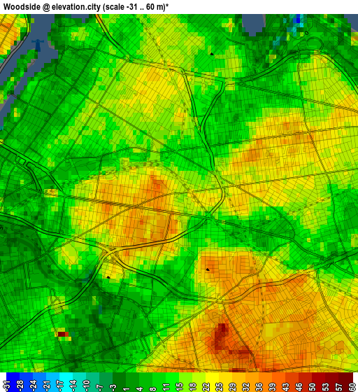 Woodside elevation map