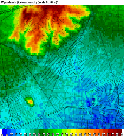 Wyandanch elevation map