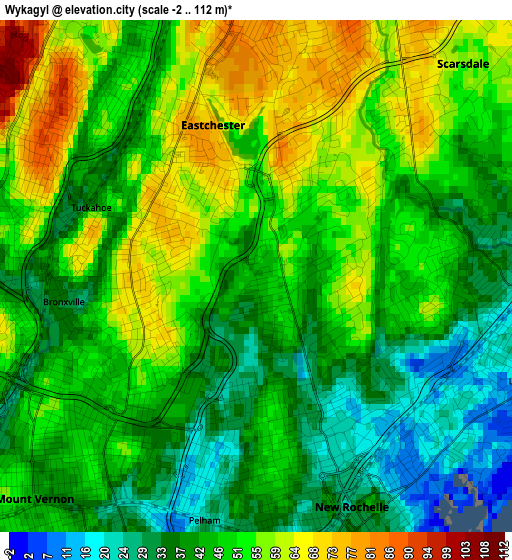 Wykagyl elevation map