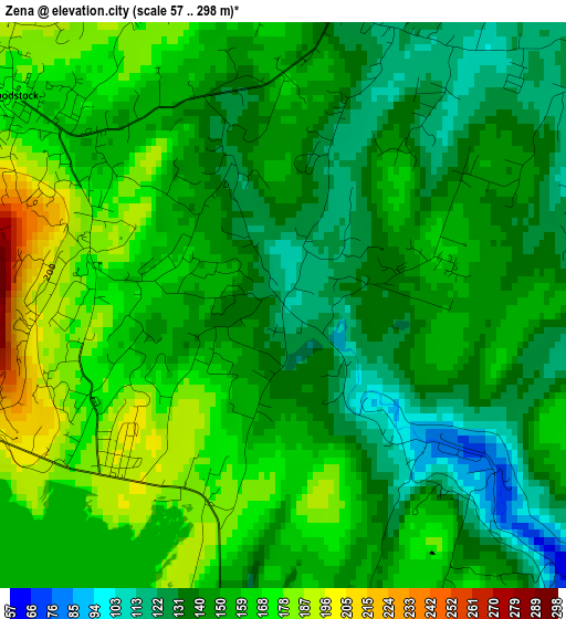 Zena elevation map