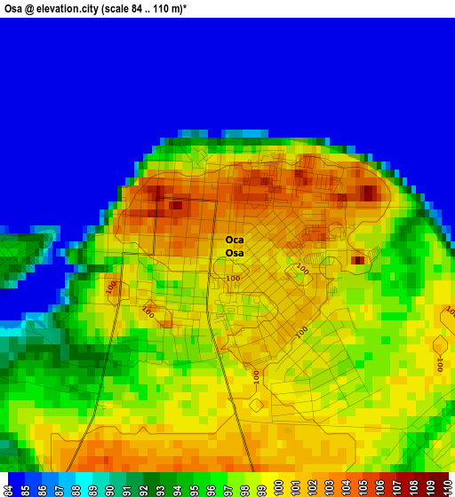 Osa elevation map