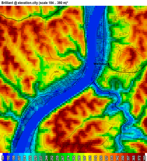 Brilliant elevation map