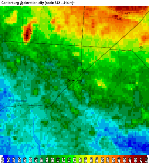 Centerburg elevation map