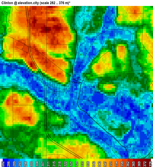 Clinton elevation map