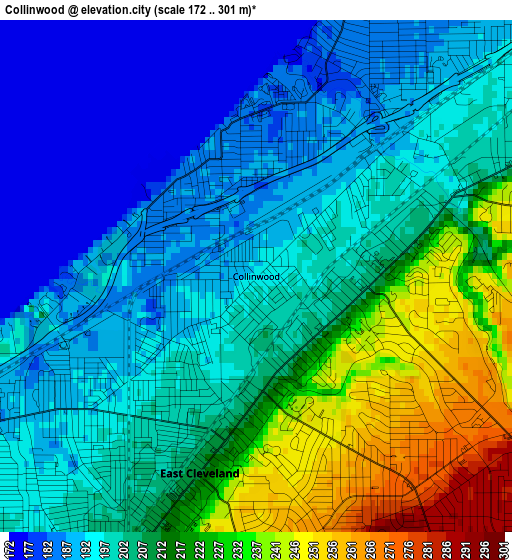 Collinwood elevation map