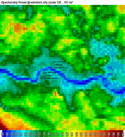 Opechenskiy Posad elevation map