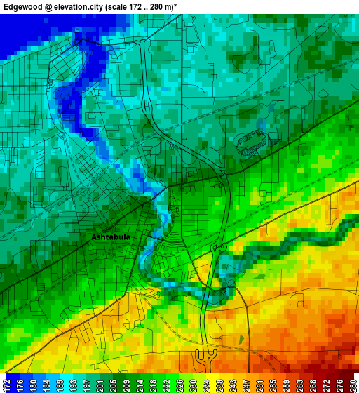 Edgewood elevation map