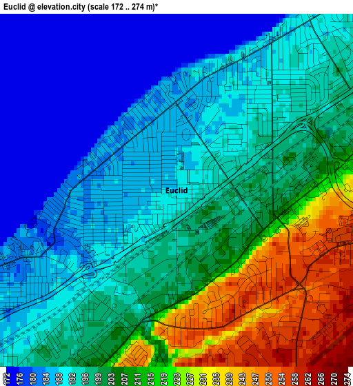 Euclid elevation map