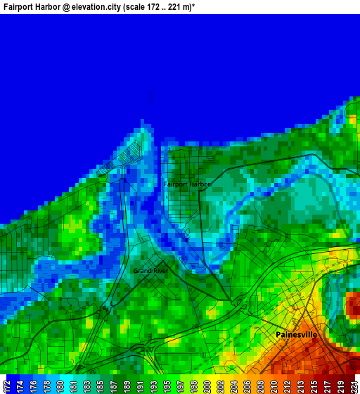 Fairport Harbor elevation map