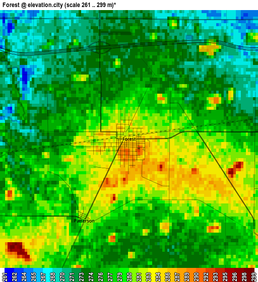 Forest elevation map