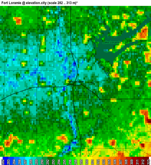 Fort Loramie elevation map