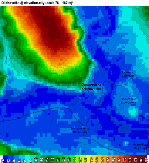 Ol’khovatka elevation map