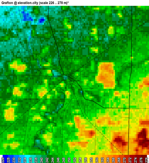 Grafton elevation map