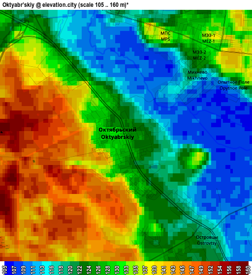 Oktyabr’skiy elevation map