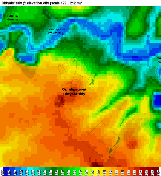 Oktyabr’skiy elevation map