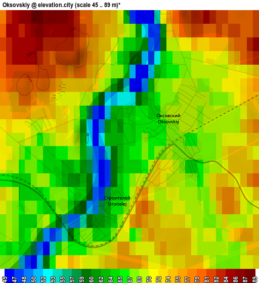 Oksovskiy elevation map