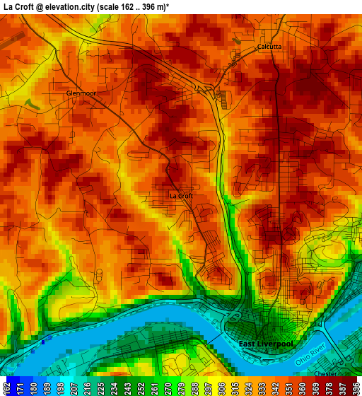 La Croft elevation map