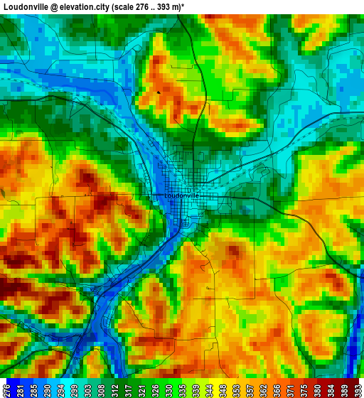 Loudonville elevation map