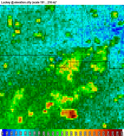 Luckey elevation map