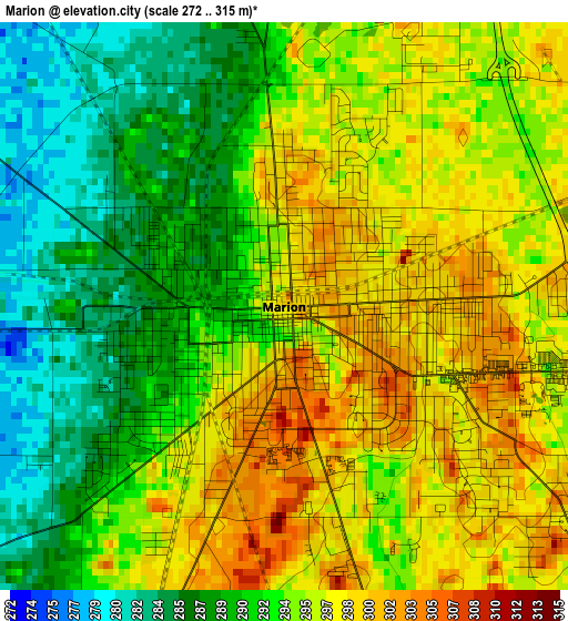 Marion elevation map