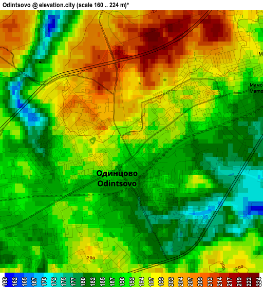 Odintsovo elevation map