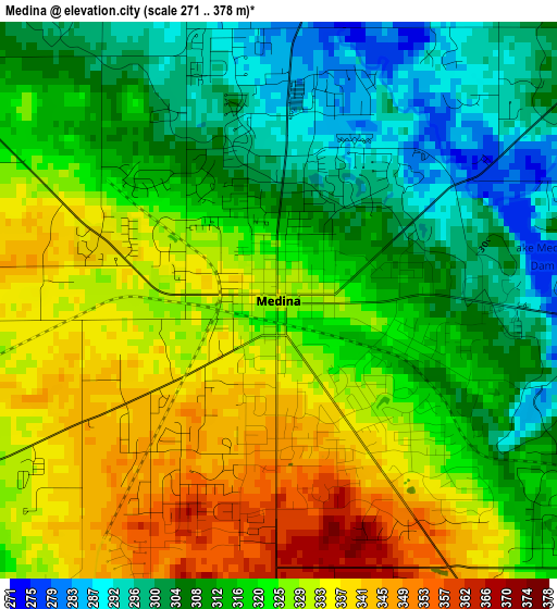 Medina elevation map