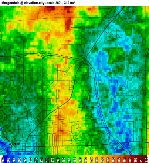 Morgandale elevation map