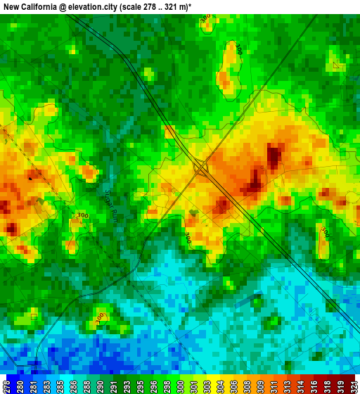 New California elevation map