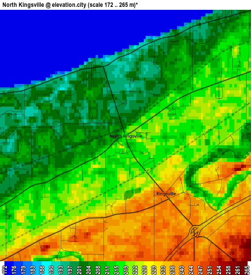 North Kingsville elevation map