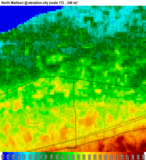 North Madison elevation map