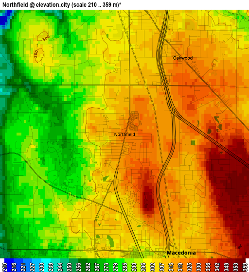 Northfield elevation map